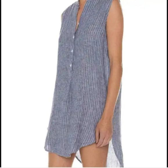 NWT Rails Jules Striped Linen Blend Tunic Dress XS - Picture 2 of 5